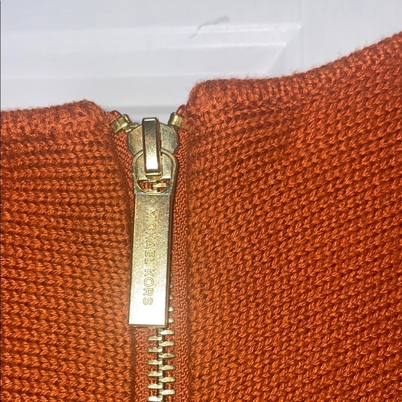 Michael Kors Orange Blouse Relaxed 3/4 Sleeve - Picture 9 of 10